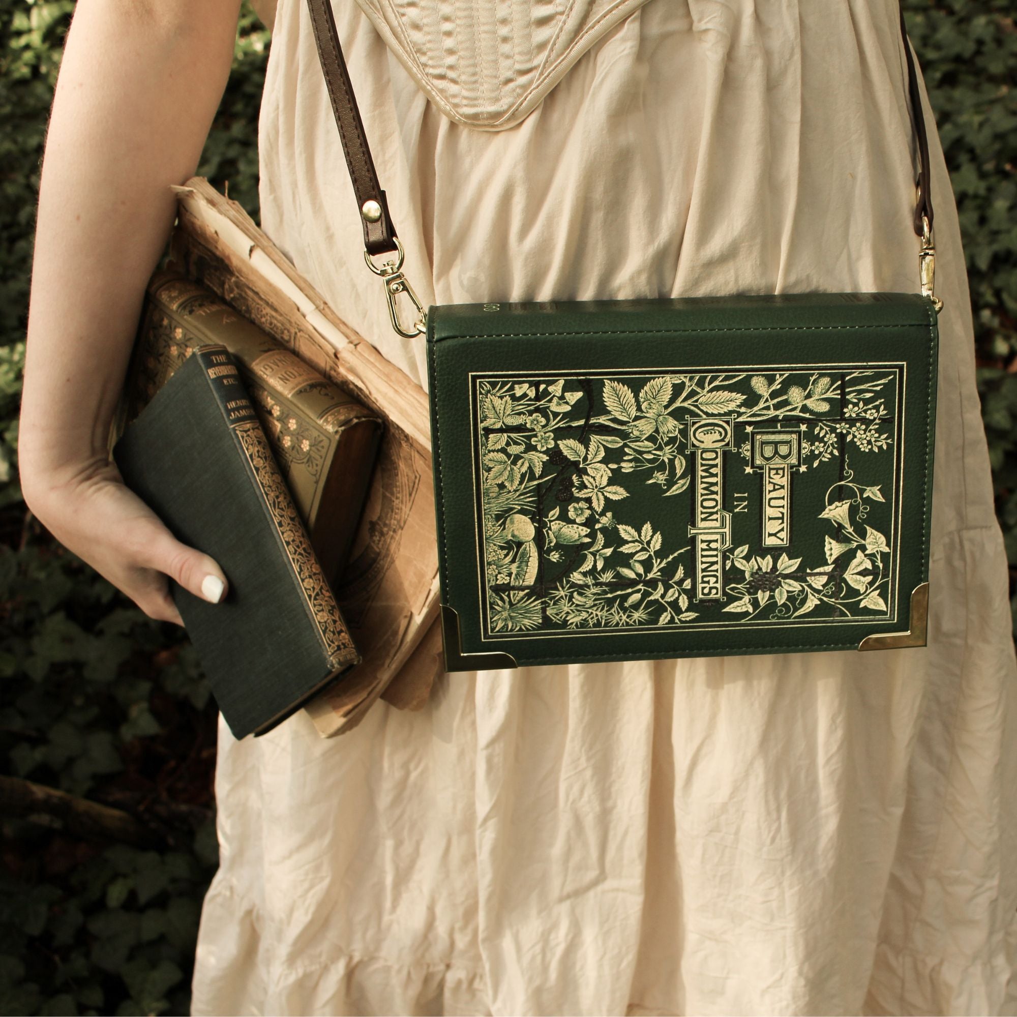 Beauty in Common Things Vegan Leather Crossbody Purse Well Read