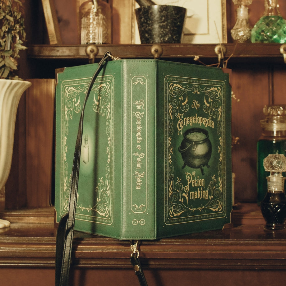 The Encyclopedia of Potion Making Vegan Leather Crossbody Purse