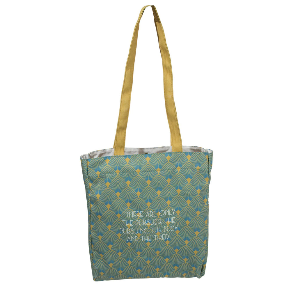 The Great Gatsby Tote Bag by F. Scott Fitzgerald featuring flapper girl, by Well Read Co. - Back
