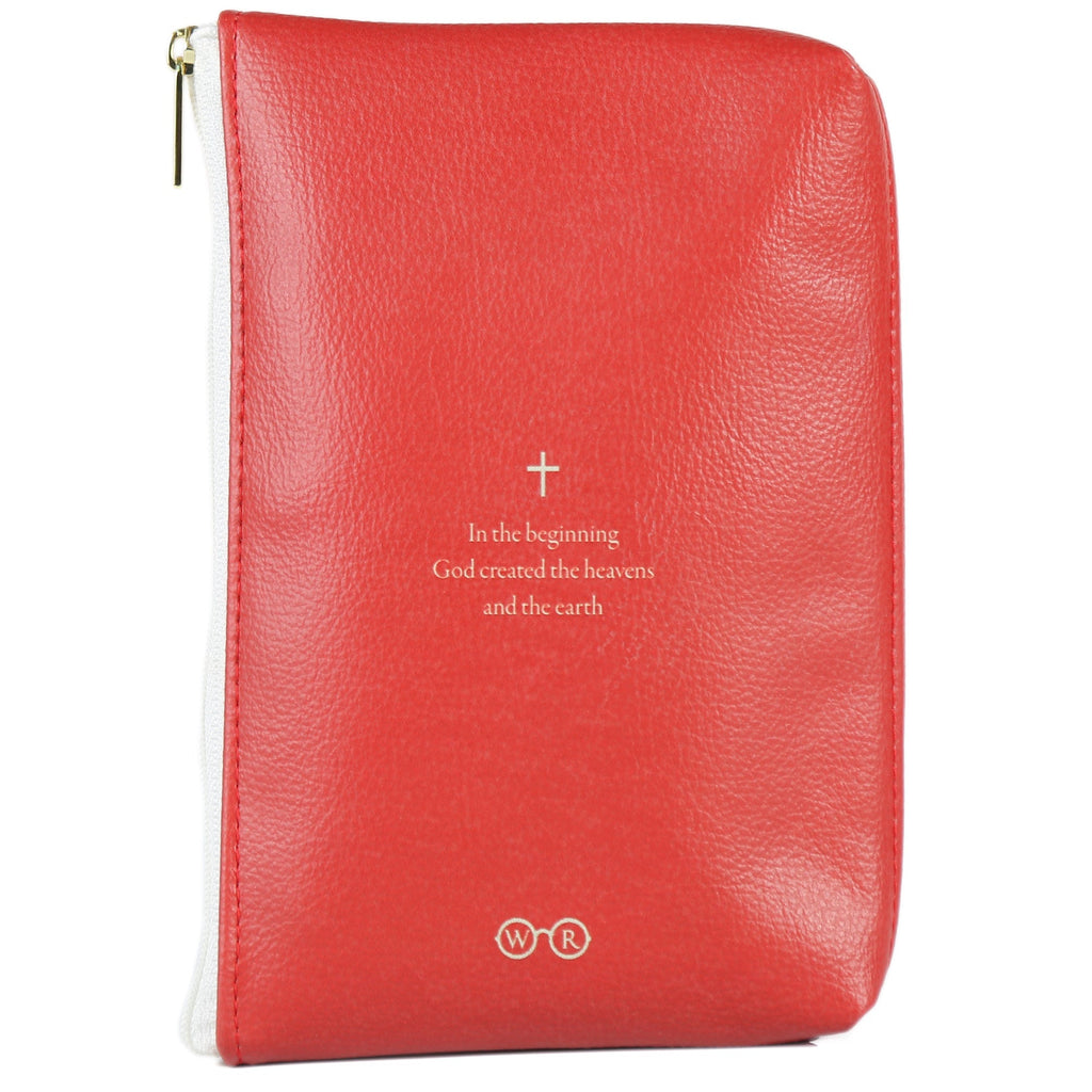The Holy Bible Red Pouch Purse by Well Read Co. featuring Stained-Glass Window design - Back