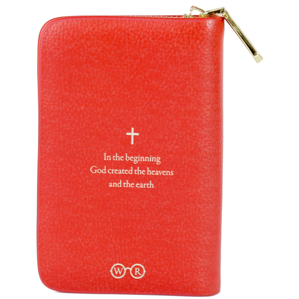 The Holy Bible Red Wallet by Well Read Co. featuring Stained-Glass Window design - Back