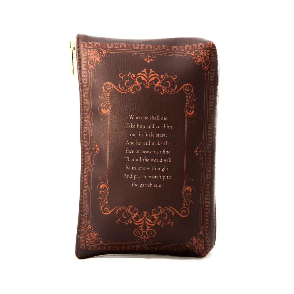 Romeo and Juliet Black and Cream Pouch Purse by William Shakespeare featuring Ford Madox Brown's painting, by Well Read Co. - Side