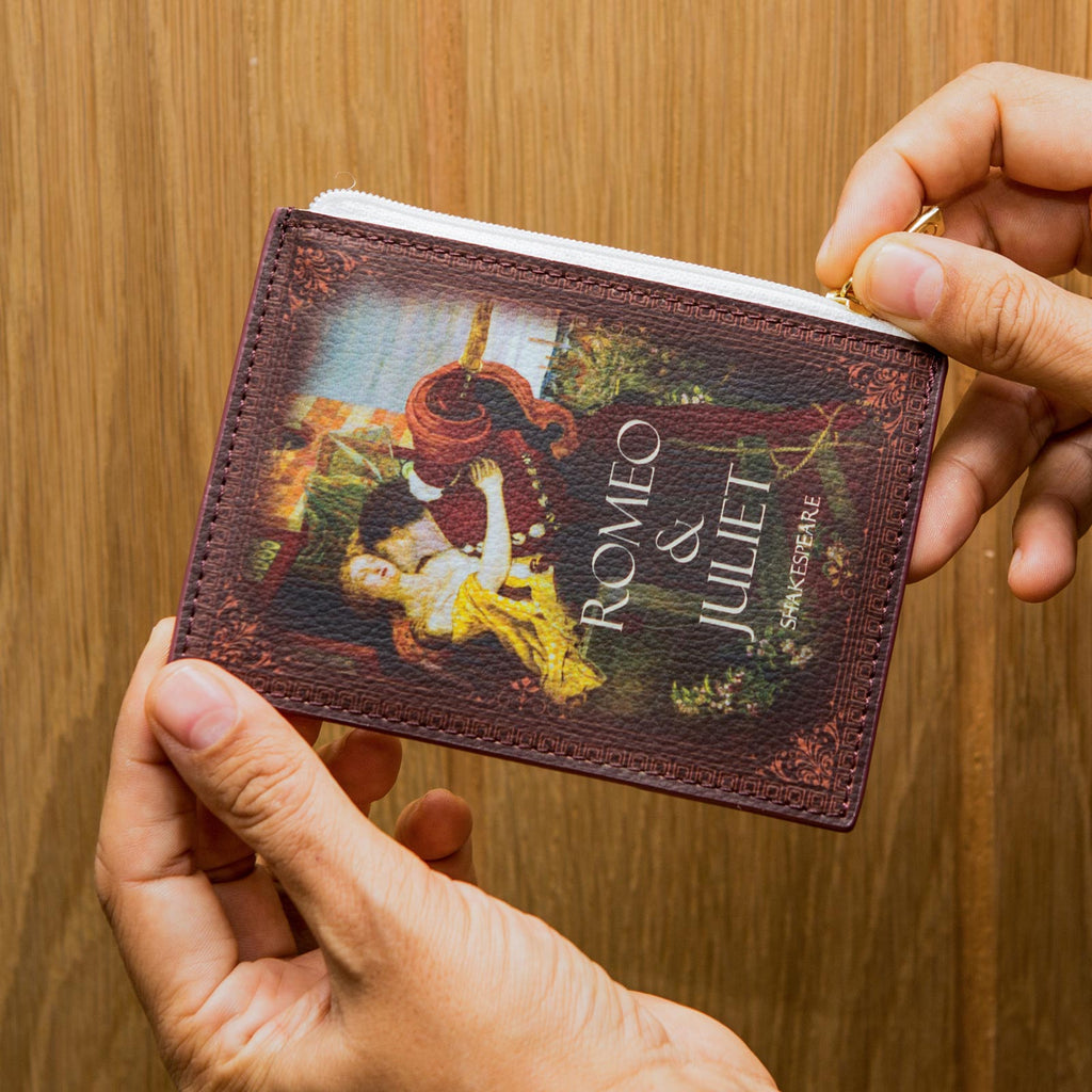 Romeo and Juliet Coin Purse by William Shakespeare featuring Ford Madox Brown's Painting design, by Well Read Co. - Front