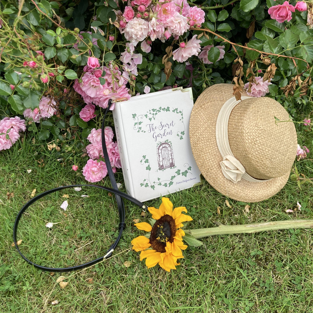 The Secret Garden Grey Handbag by F.H. Burnett featuring Secret Gate design, by Well Read Co. -  Flowers