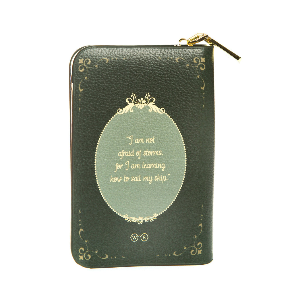 Little Women Green Wallet Purse by Louisa May Alcott featuring Young Woman Profile, by Well Read Co. - Front