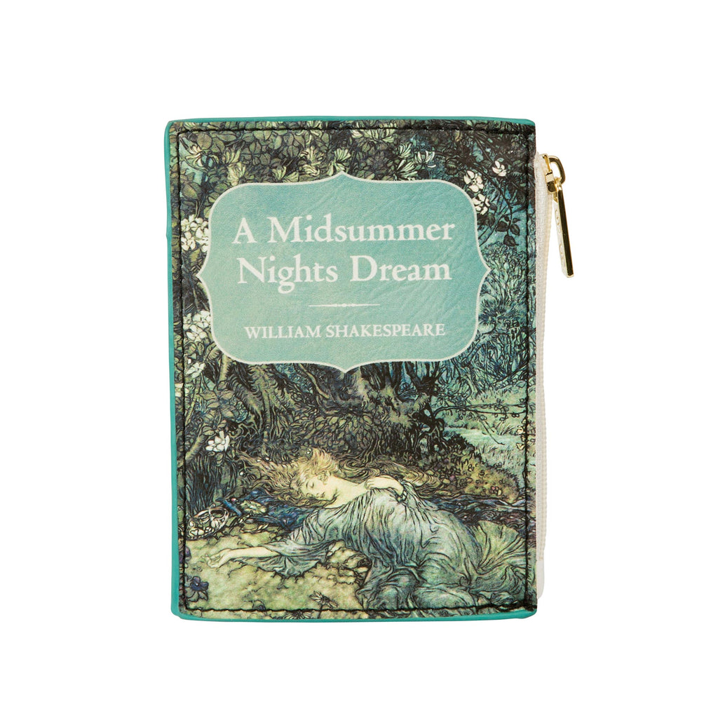 A Midsummer Night's Dream Green Coin Purse by William Shakespeare featuring Sleeping Tatiana design, by Well Read Co. - Front
