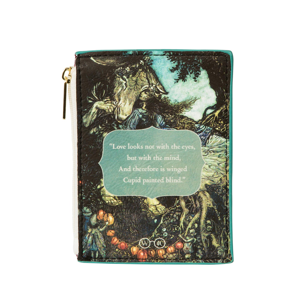 A Midsummer Night's Dream Green Coin Purse by William Shakespeare featuring Sleeping Tatiana design, by Well Read Co. - Back