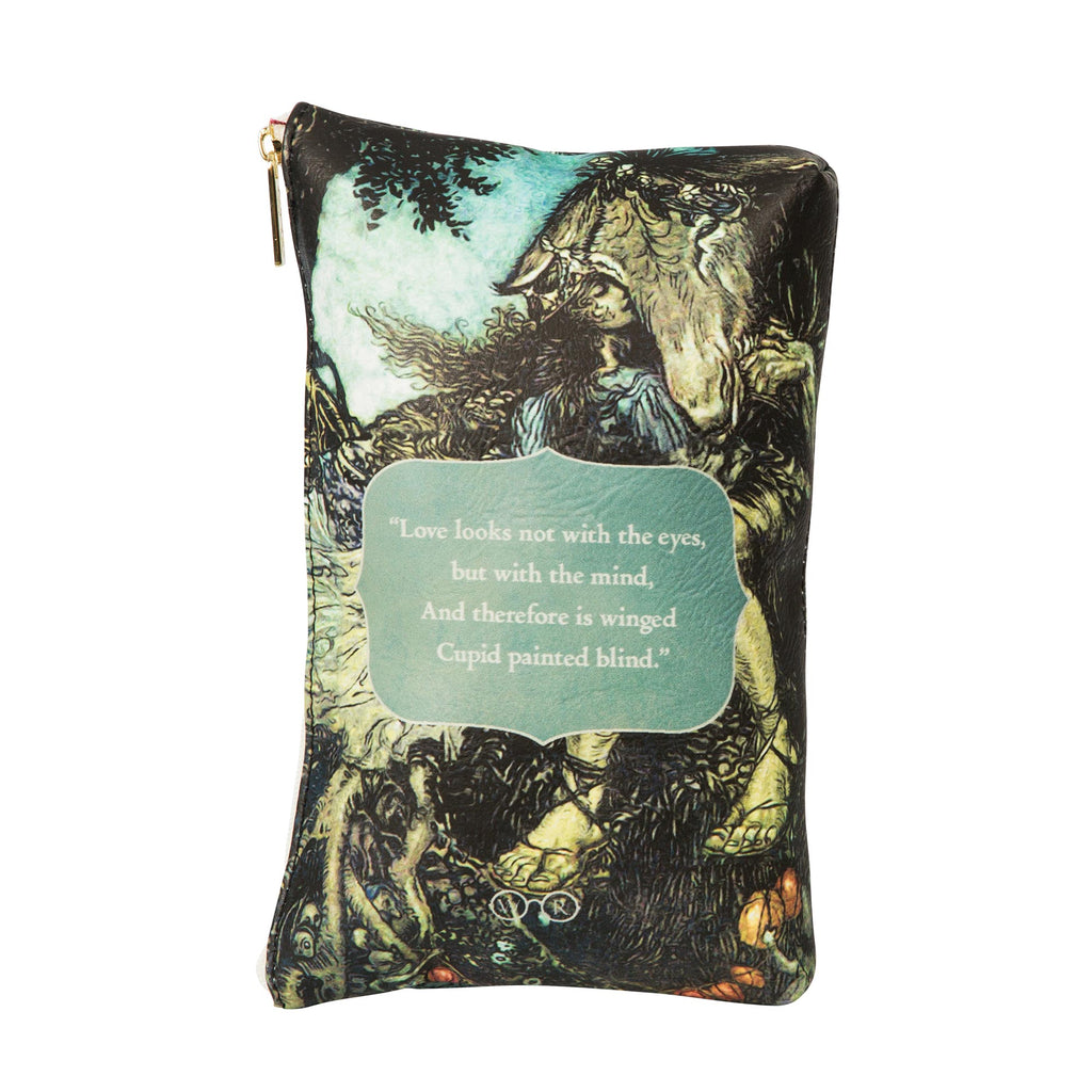 A Midsummer Night's Dream Green Purse by William Shakespeare featuring Sleeping Tatiana design, by Well Read Co. - Back