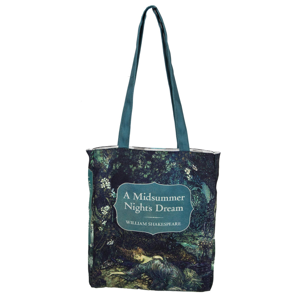 A Midsummer Night's Dream Polyester Tote Bag by William Shakespeare featuring Sleeping Tatiana design, by Well Read Co. - Front