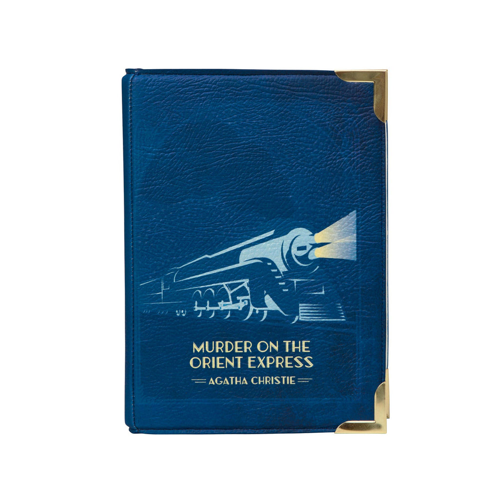 The Murder on the Orient Express Blue Handbag by Agatha Christie featuring Steam Train design, by Well Read Co. - Hand