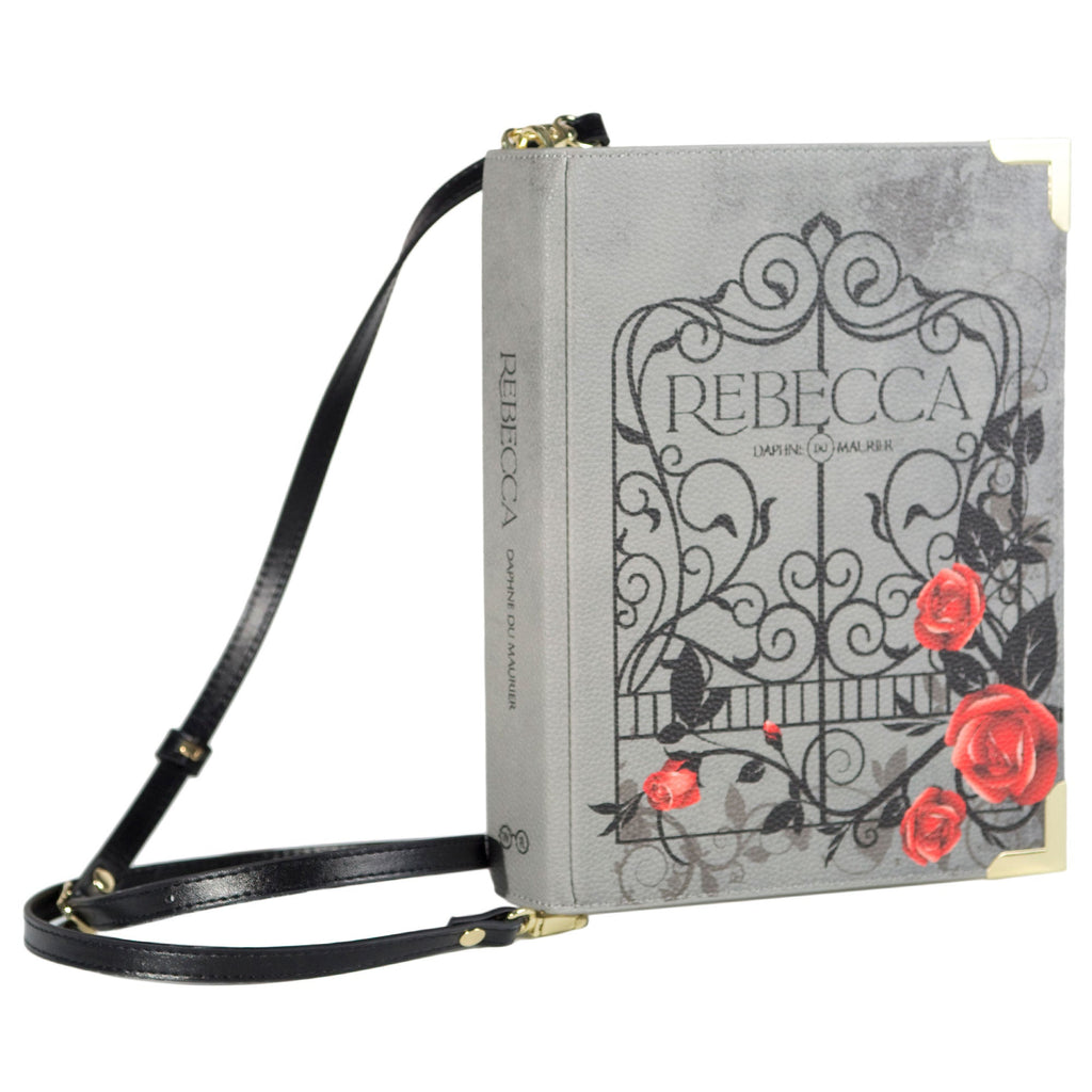 Rebecca Grey Handbag by Daphne du Maurier featuring Ornate Gate covered in Roses design, by Well Read Co. - Side
