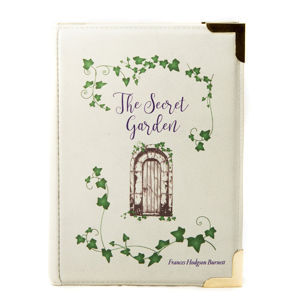 The Secret Garden Grey Handbag by F.H. Burnett featuring Secret Gate design, by Well Read Co. -  Front