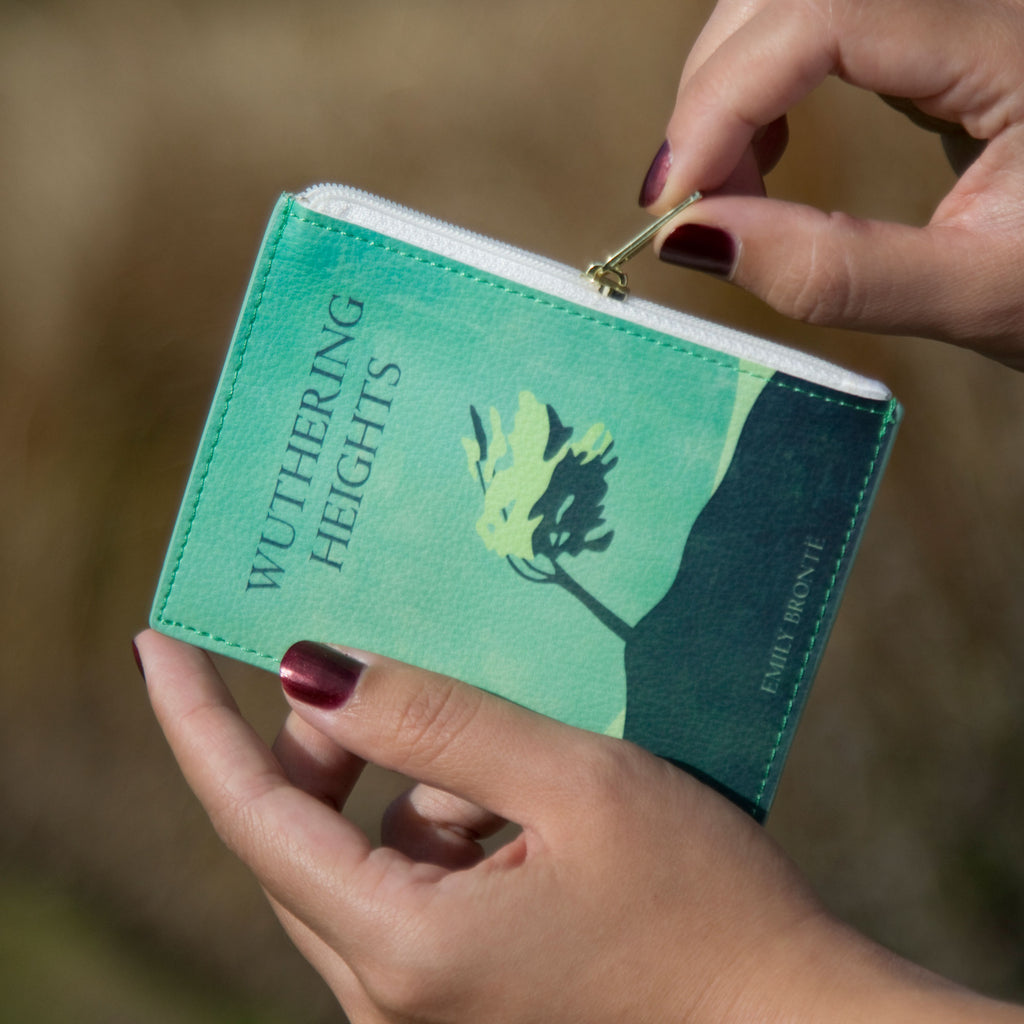Wuthering Heights Green Coin Purse by Emily Brontë featuring Lonesome Tree design, by Well Read Co. - Hand