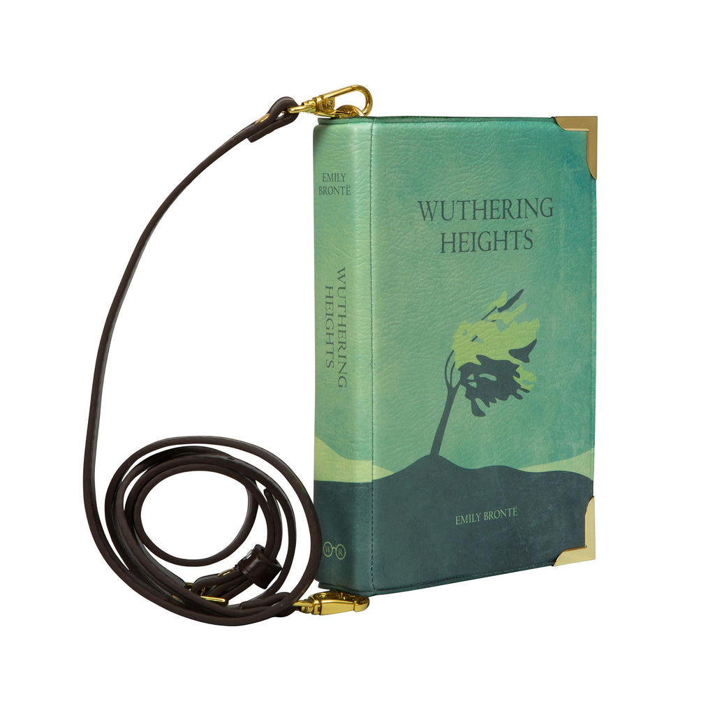 Wuthering Heights Green Crossbody Purse by Emily Brontë featuring Lonesome Tree design, by Well Read Co. - Hands