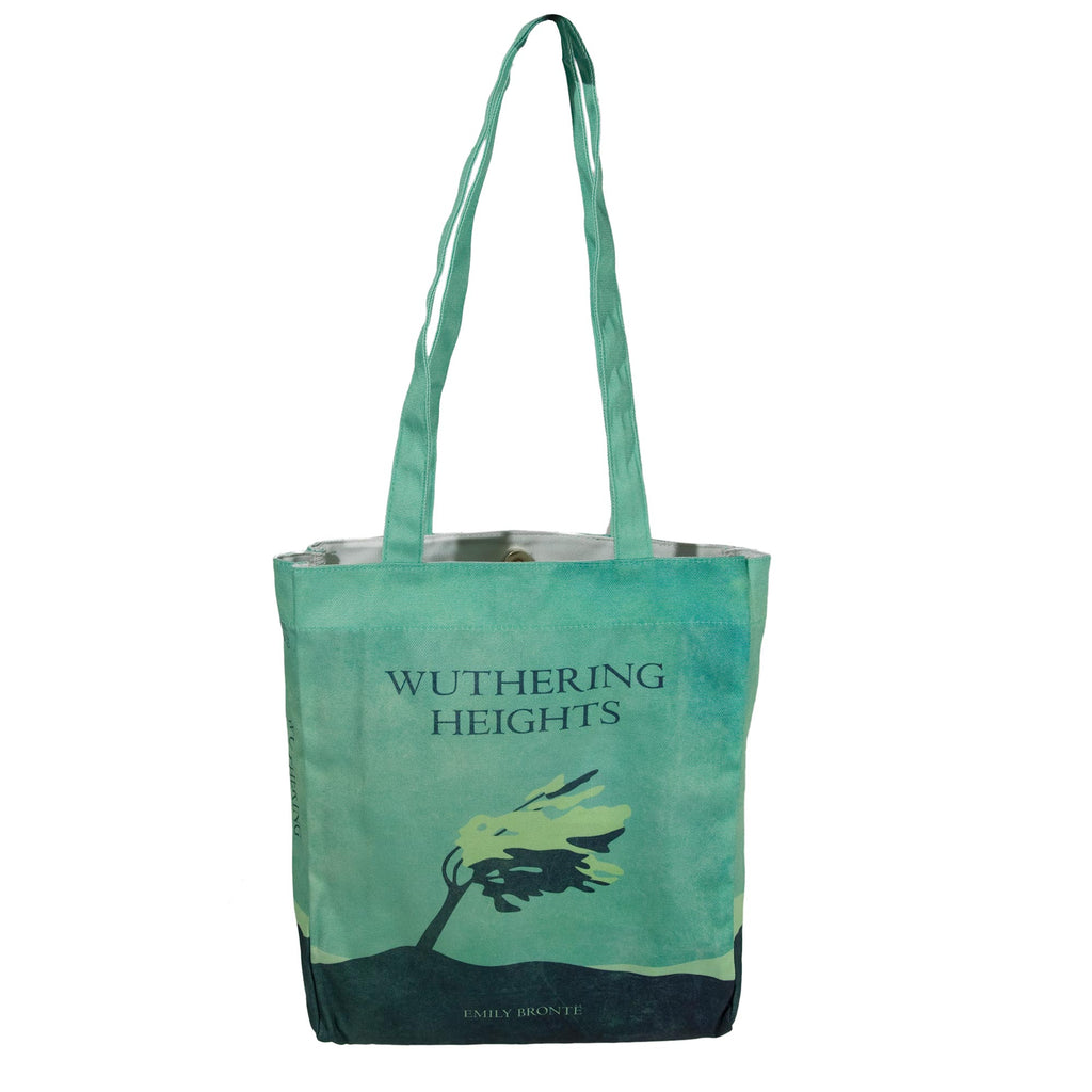 Wuthering Heights Green Tote Bag by Emily Brontȅ featuring Lone Tree design, by Well Read Co. - Front