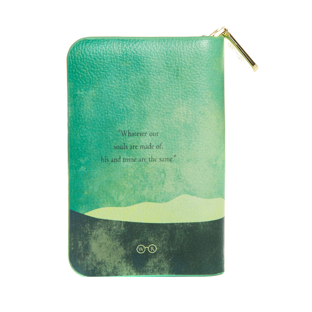 Wuthering Heights Green Wallet Purse by Emily Brontë featuring Lone Tree design, by Well Read Co. - Back