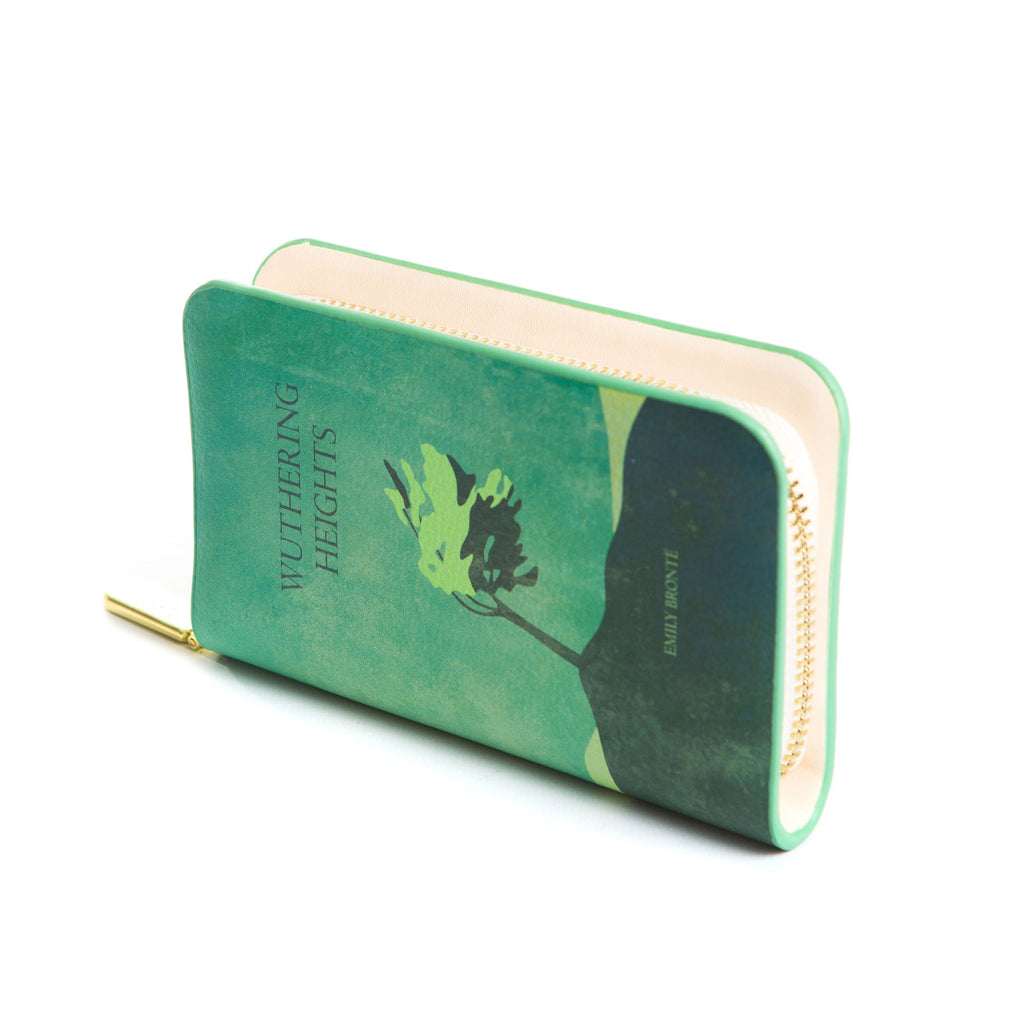 Wuthering Heights Green Wallet Purse by Emily Brontë featuring Lone Tree design, by Well Read Co. - Side