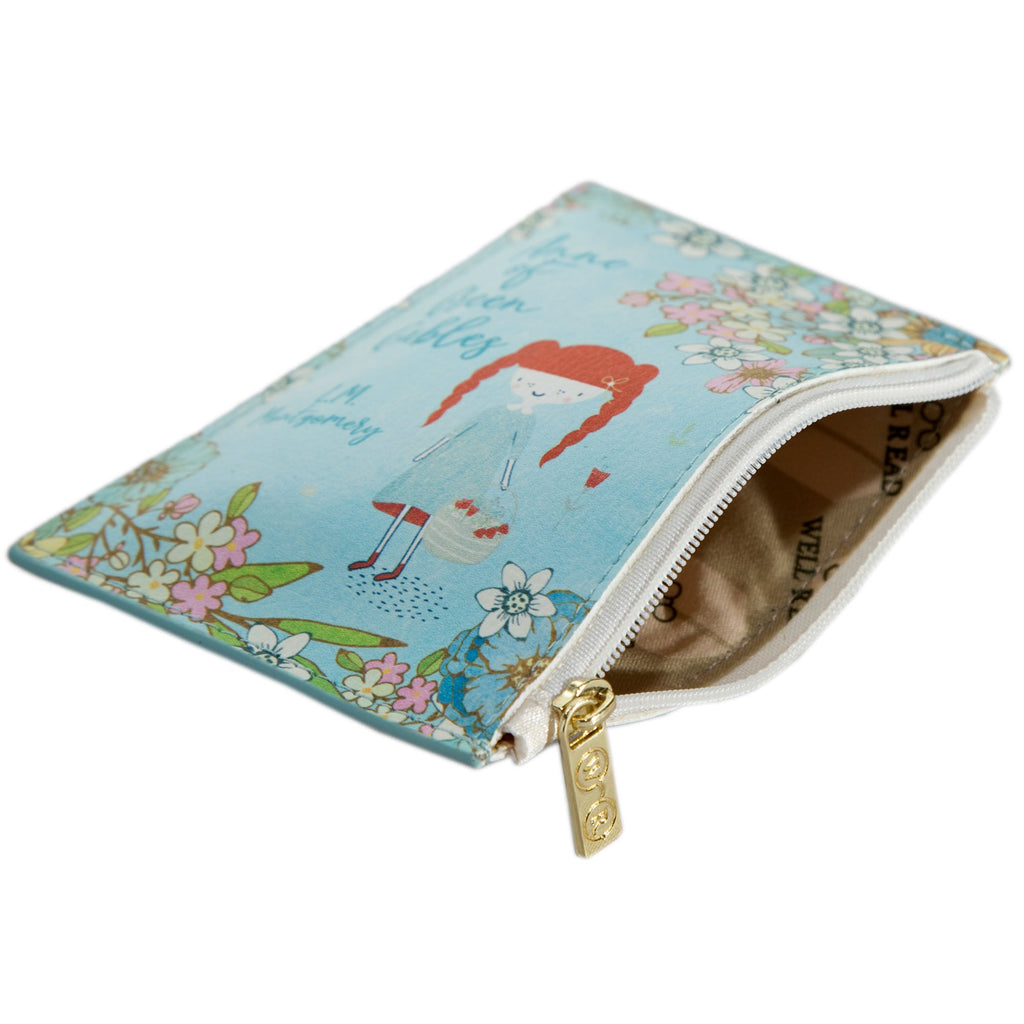 Anne of Green Gables Blue Coin Purse by Lucy Maud Montgomery featuring Anne design, by Well Read Co. - Side