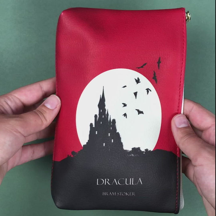 Dracula Moon Red Pouch Purse Clutch – Opening