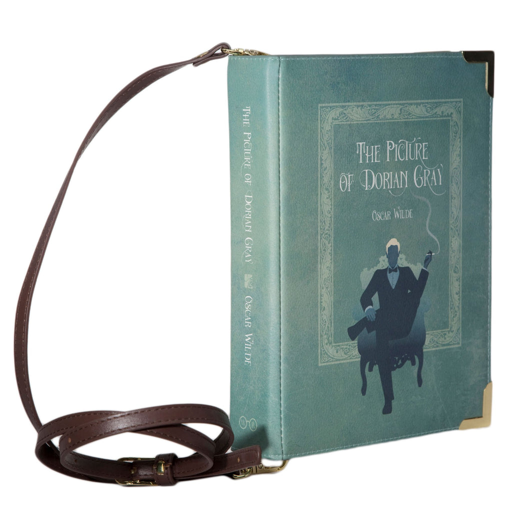 The Picture of Dorian Gray Vegan Leather Handbag by Oscar Wilde featuring Gentleman Smoking Cigar design, by Well Read Co. - Side