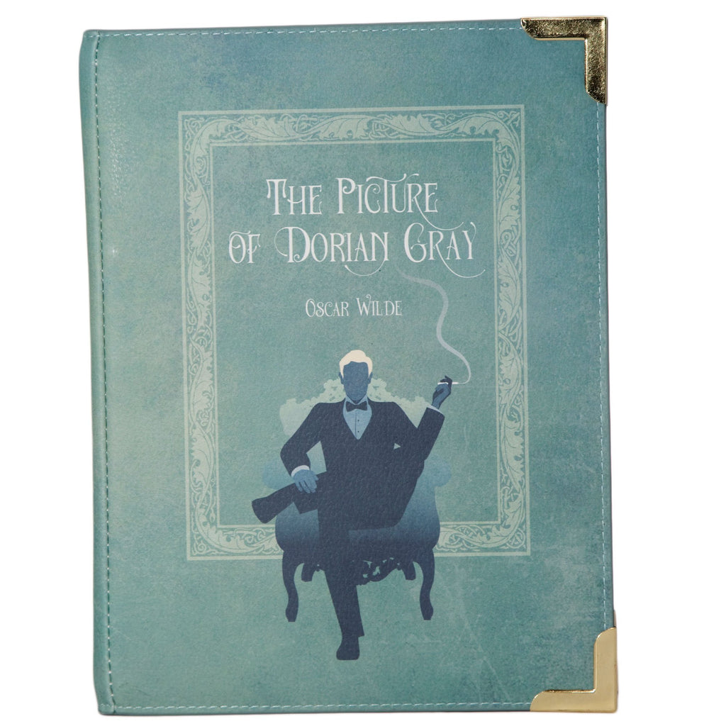 The Picture of Dorian Gray Vegan Leather Handbag by Oscar Wilde featuring Gentleman Smoking Cigar design, by Well Read Co. - Front