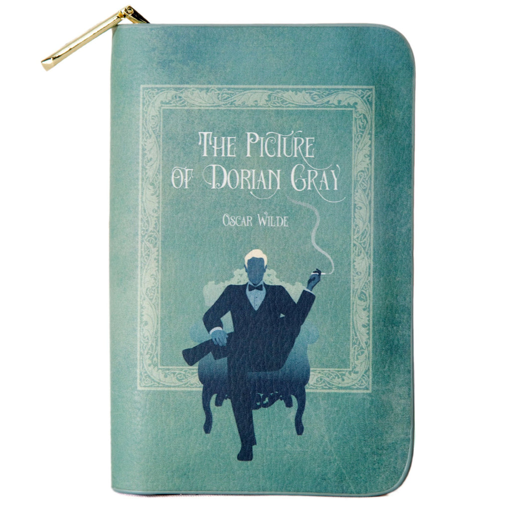 The Picture of Dorian Gray Green Wallet Purse by Oscar Wilde featuring Cigar-Smoking Gentleman design, by Well Read Co. - Front