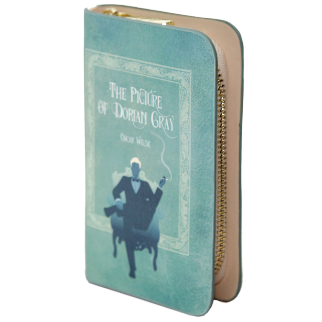 The Picture of Dorian Gray Green Wallet Purse by Oscar Wilde featuring Cigar-Smoking Gentleman design, by Well Read Co. - Side
