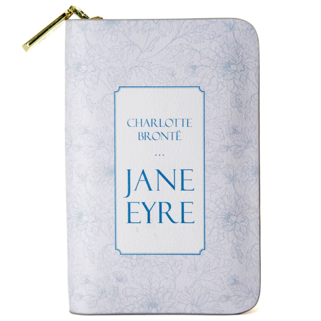 Jane Eyre Lilac Wallet Purse by Charlotte Brontë with Flowery design, by Well Read Co. - Front